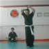 Aluno demonstrando forma